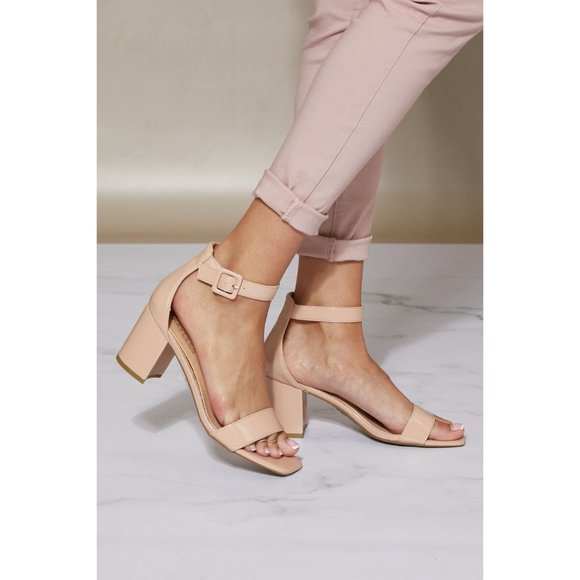 New Take Heeled Sandals in Nude - Picture 1 of 11